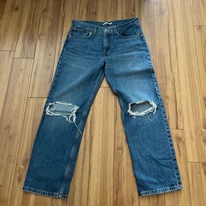 Levi’s Low Pro Straight Distressed Denim Size 30